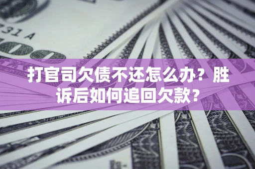 北京打官司欠债不还怎么办？胜诉后如何追回欠款？
