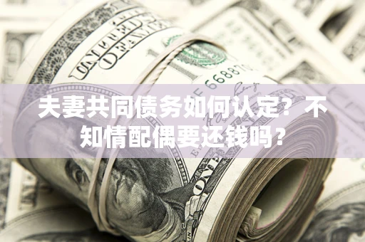 北京夫妻共同债务如何认定？不知情配偶要还钱吗？