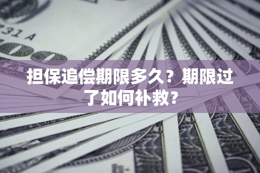 北京担保追偿期限多久？期限过了如何补救？